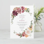 Country Boho Wedding Einladungskarte Einladung (Stehend Vorderseite)