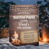 Country Bonfire Party Rustikale String Light Gebur Einladung