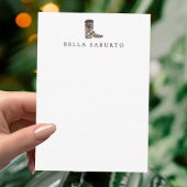 Country Boot Flat Note Card Mitteilungskarte