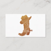 Country Boot und Hut Silhouette Visitenkarte (Rückseite)