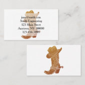 Country Boot und Hut Silhouette Visitenkarte (Vorne/Hinten)