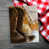 Country Boots and Lace Western Wedding Menu