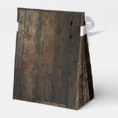 Country Boots Hat, Barn Wood Gastgeschenk Hochzeit Geschenkschachtel (Rückseite)