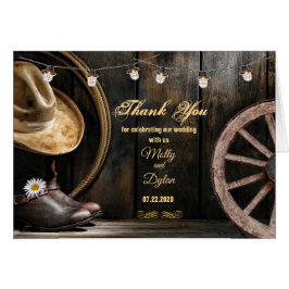 Country Boots Hat & Barn Wood Wedding Vielen Dank