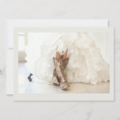 Country Boots Hat & Barnwood Brautparty Einladung (Rückseite)