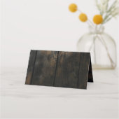 Country Boots Hat & Stallholz geklappte Platzkarte (Rückseite)