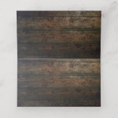 Country Boots Hat & Stallholz geklappte Platzkarte (Innenseite Aufgefaltet)