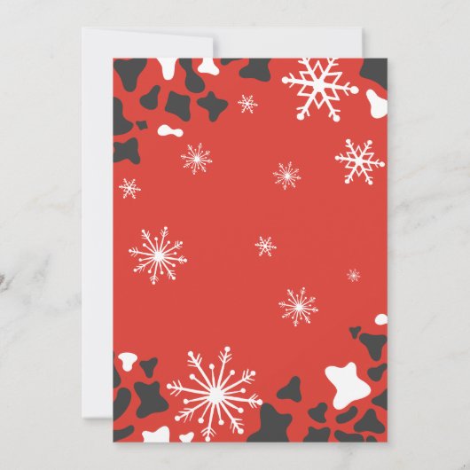 Country Boots Western Weihnachts-Party Einladung (Rückseite)