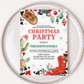Country Boots Western Weihnachts-Party Einladung