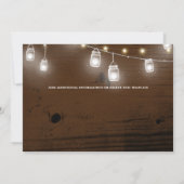 Country botanische Blume Saitenleuchten braunes Ho Save The Date (Rückseite)