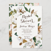 Country Bridal Dusche Einladung mit Magnolia (Vorne/Hinten)