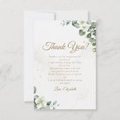 Country Bridal Shower with Eucalyptus  Dankeskarte (Vorderseite)