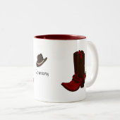 Country Brown Hat & Boots Zweifarbige Tasse (VorderseiteRechts)