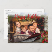 Country Bulletin Board Happy Holidays Foto Postkarte (Vorne/Hinten)