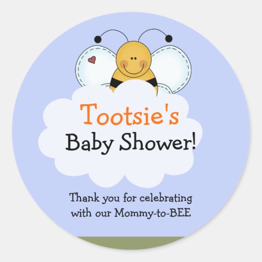 Country Bumble Bee Customized Gefälligkeitsaufkleb Runder Aufkleber (Vorderseite)