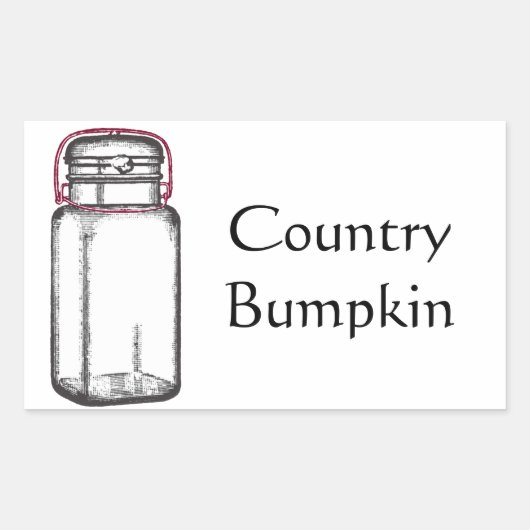 Country Bumpkin Rechteckiger Aufkleber (Vorderseite)
