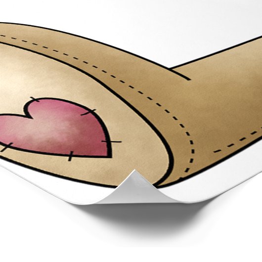 Country Bunny mit Blume Poster (Ecke)