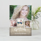 Country Burlap Abschluss 2014 Einladung (Stehend Vorderseite)