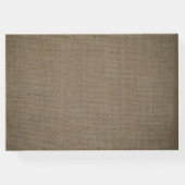 Country Burlap Mason Jar Wedding Gästebuch (Rückseite)