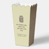 Country Burlap Mason Jar Wedding Geschenkschachtel (Vorderseite)