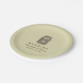 Country Burlap Mason Jar Wedding Pappteller (Schrägansicht)