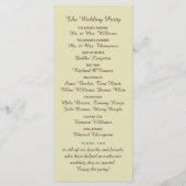 Country Burlap Mason Jar Wedding Programm (Rückseite)