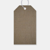 Country Burlap Mason Jar Wedding Vielen Dank Geschenkanhänger (Rückseite)