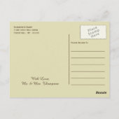 Country Burlap Mason Jar Wedding Vielen Dank Postkarte (Rückseite)