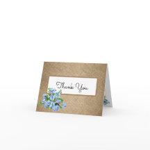 Country Burlap mit Blume geklappt Danke Karte