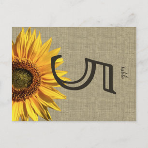 Country Burlap Sonnenblume Hochzeitskarte Postkarte