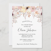 Country Burlap Wasserfarben Brautparty Einladung (Vorderseite)