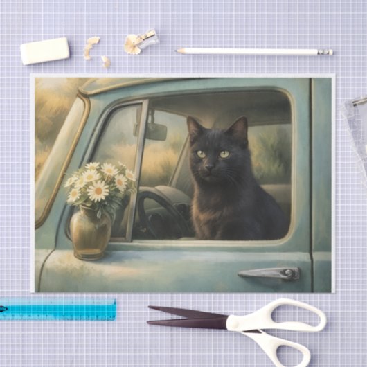 Country Cat  Seidenpapier (Handwerk)