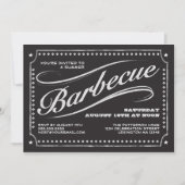 Country Chalkboard Summer Barbecue Einladung (Vorderseite)