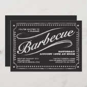 Country Chalkboard Summer Barbecue Einladung (Vorne/Hinten)