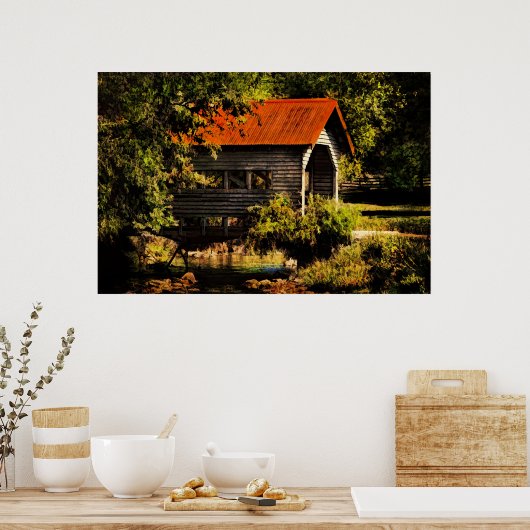 Country Charm - Poster - Covered Bridge (Küche)