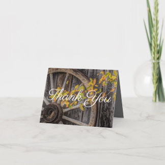 Country Charm - Rustic Western Wagon Wheel Vielen Dankeskarte