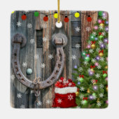 Country Charm Weihnachten Keramikornament (Rückseite)