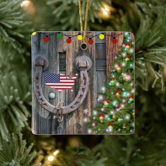 Country Charm Weihnachten Keramikornament (Baum)