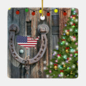 Country Charm Weihnachten Keramikornament (Rückseite)