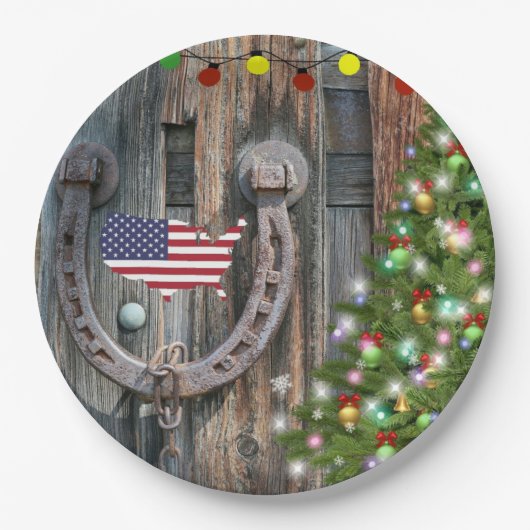 Country Charm Weihnachten Pappteller (Vorderseite)