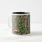 Country Charm Weihnachten Zweifarbige Tasse (Vorderseite Links)