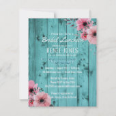 Country Chic| Aquamariner Polterabend Einladung (Vorderseite)