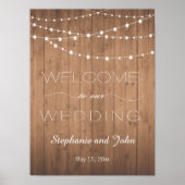 Country chic Begrüßungszeichen Poster (Vorne)