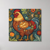 Country chic Boho Hahn Leinwanddruck (Vorderseite)