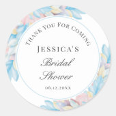 Country Chic Brautparty Danke, dass Sie gekommen s Runder Aufkleber (Vorderseite)