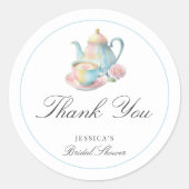 Country Chic Bridal Tee Brautparty Vielen Dank Runder Aufkleber (Vorderseite)