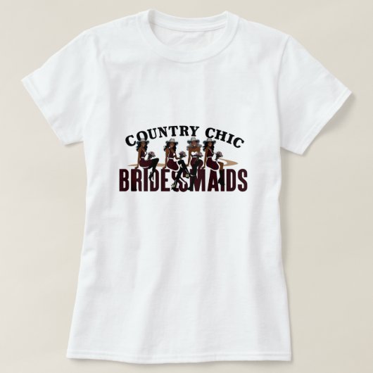 Country Chic Bridesmaids T-Shirt (Design vorne)