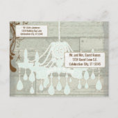 Country Chic Chocolate Minze Rustikal Save the Dat Ankündigungspostkarte (Rückseite)