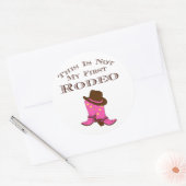 Country Chic "Dies ist nicht mein erstes Rodeo" Runder Aufkleber (Umschlag)