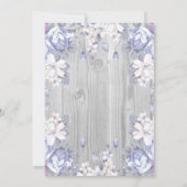 Country Chic Floral Wood Bridal Dusche Einladung (Rückseite)